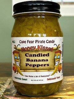 Candied Banana Peppers - Cape Fear Pirate Candy (Honey Kissed)