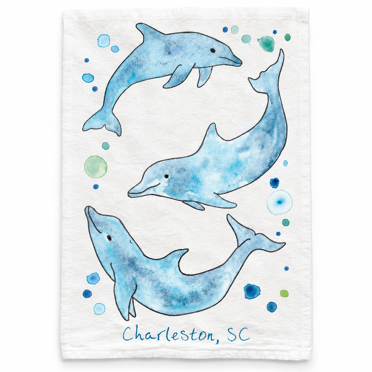 Charleston Dolphin Dish Towel