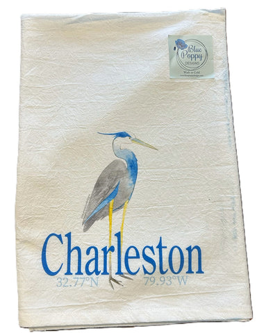 Dish Towel - The Charleston Blue Heron