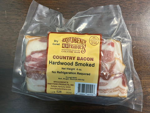 Broadbent's Hardwood Smoked Country Bacon - 4 oz Mini