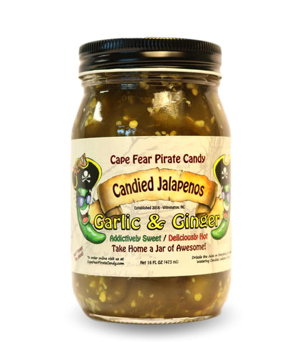 Cape Fear Pirate Candy Ginger Jalapeno candied pickle