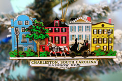 Charleston Rainbow Row Ornament