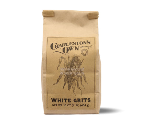 Charleston's Own White Stoneground Grits 16 oz Bag