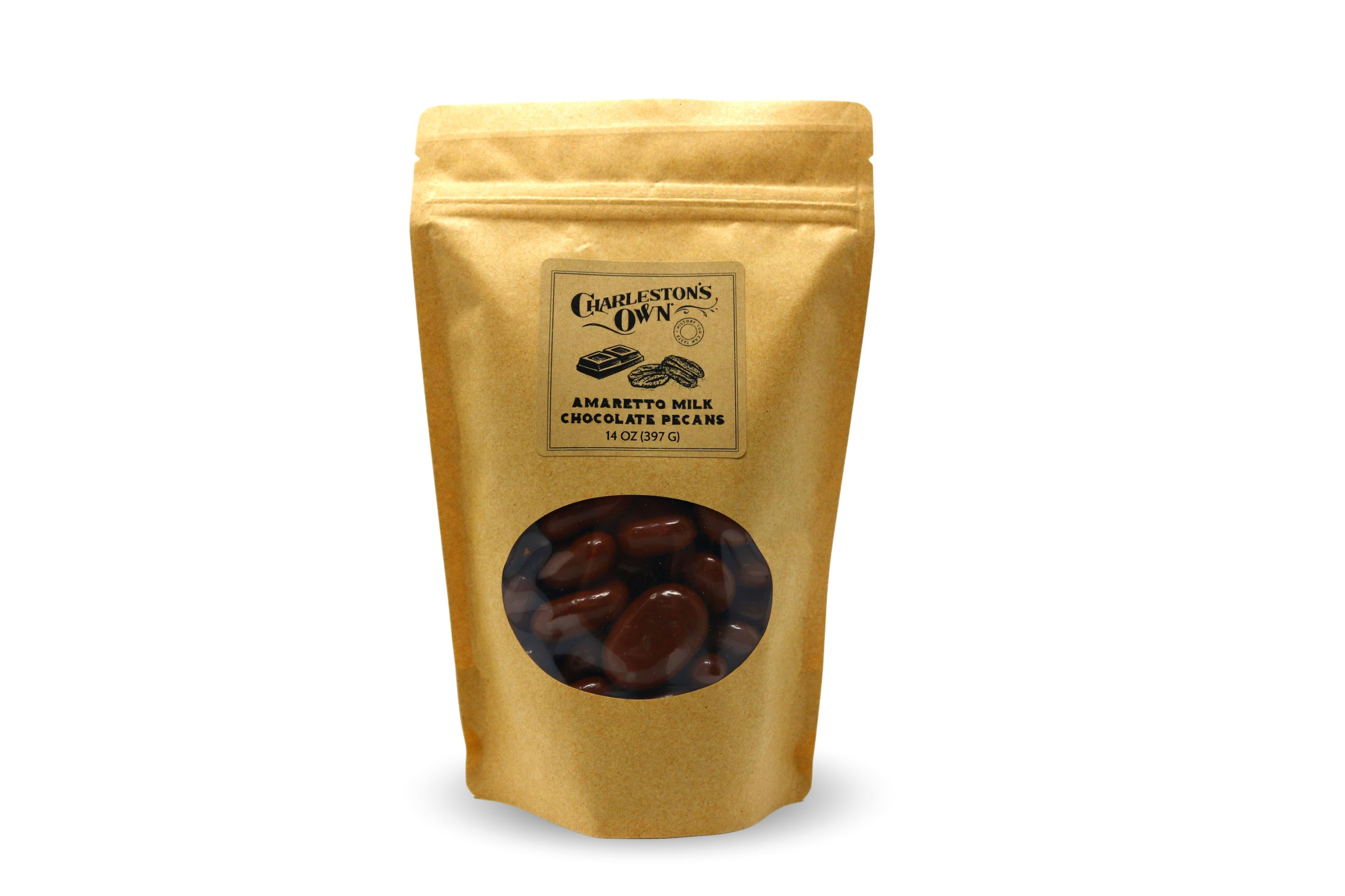 Amaretto Milk Chocolate Pecans – Charleston Specialty Foods