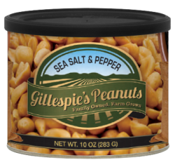 Gillespie's Sea Salt & Pepper Peanuts, 10 oz