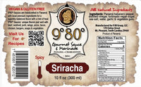 9°80° Sriracha Sauce| All-Natural Gourmet Cooking Sauce & Marinade
