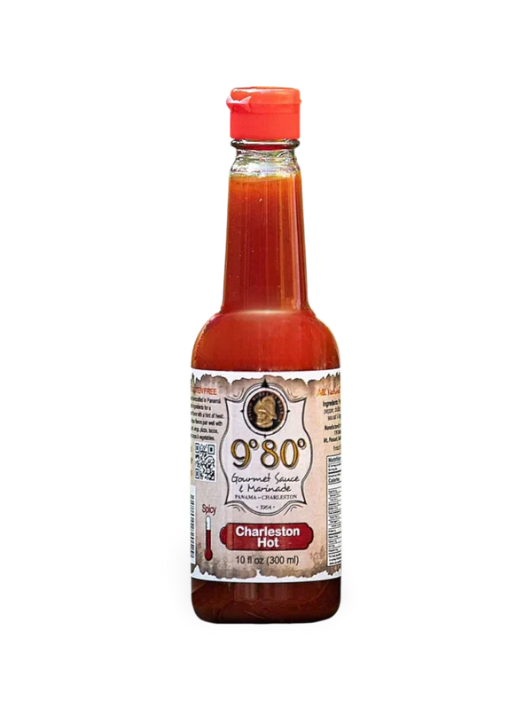 9°80° Charleston Hot Sauce - All Natural Gourmet Habanero Cooking Sauce and Marinade
