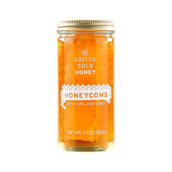 Edisto Gold Infused Local Honey 11oz - Honeycomb