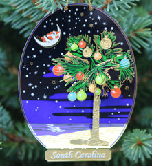South Carolina Palmetto Christmas Ornament