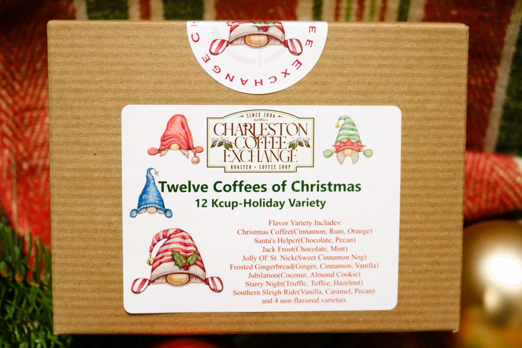 Charleston Coffee Exchange Twelve Flavors of Christmas Seasonal K