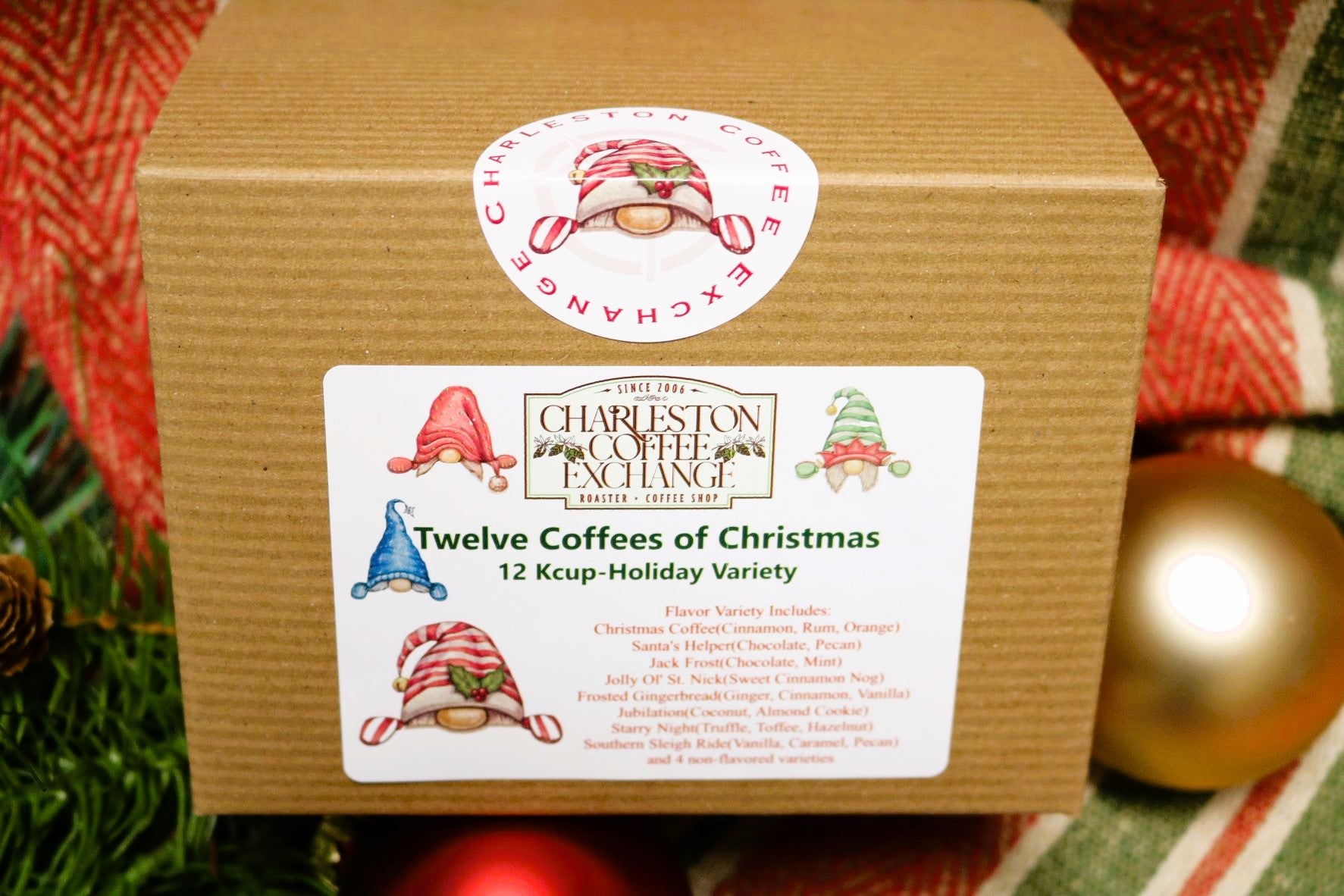 Charleston Coffee Exchange Twelve Flavors of Christmas Seasonal K