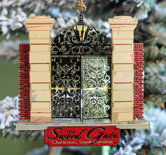 Charleston Sword Gate Brass Christmas Ornament