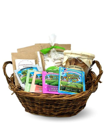 Local Charleston Coffee Tea Cooie Benne Wafer Gift Basket