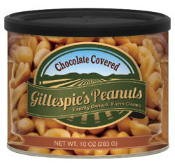 Gillespie's Chocolate Covered Peanuts, 10 oz