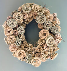 Handmade Charleston Palmetto Rose Door Wreath